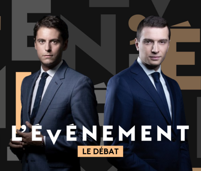 "L'événement" débat entre Jordan Bardella et Gabriel Attal le 23 mai sur France 2