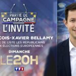 "Partie de campagne" François-Xavier Bellamy invité du 20h de TF1 le 12 mai 2024