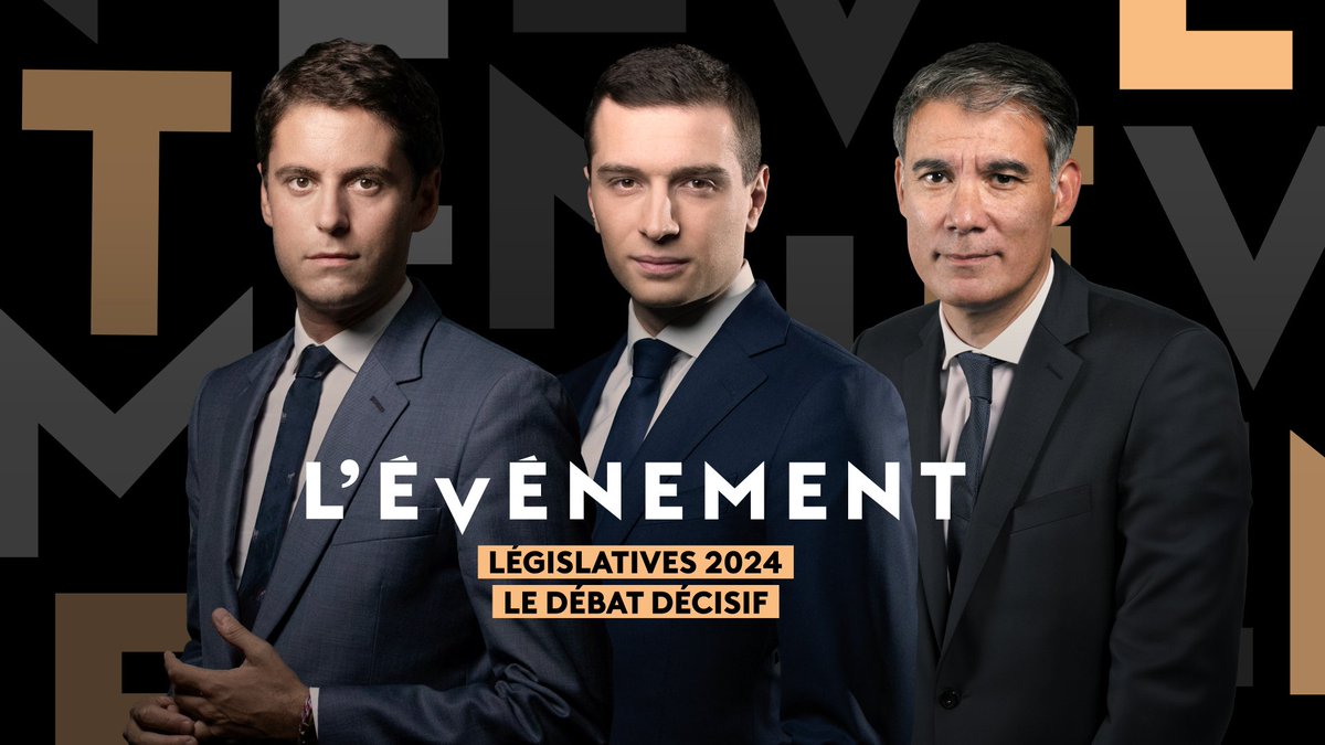 Débat spécial législatives dans l'Evénement sur France 2 le jeudi 27 juin