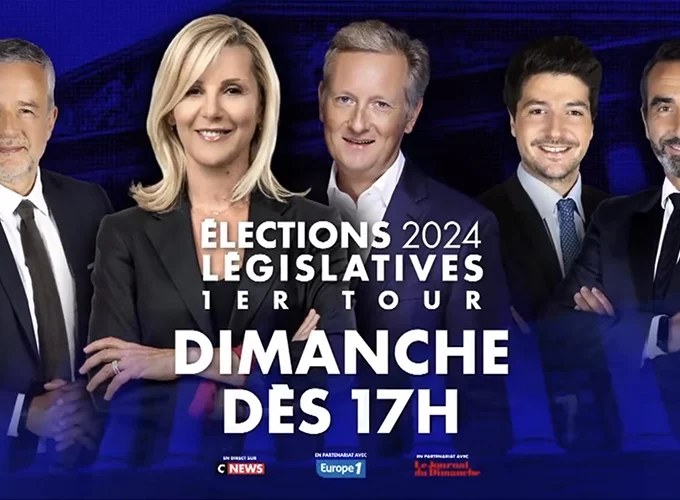 Le dispositif de CNews pour la soirée spéciale du premier tour des élections législatives du 30 juin 2024