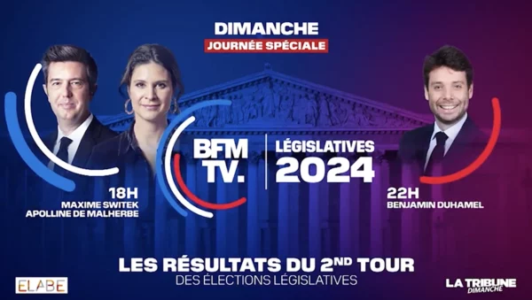 BFMTV dévoile son dispositif pour la soirée spéciale du second tour des législatives du 7 juillet