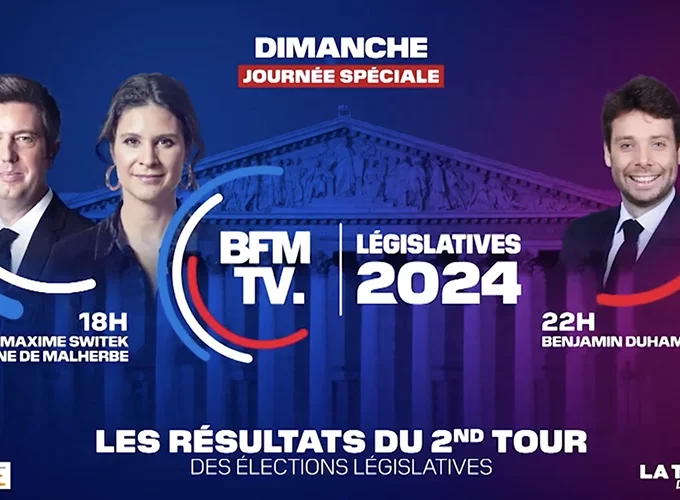 BFMTV dévoile son dispositif pour la soirée spéciale du second tour des législatives du 7 juillet